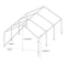 Impact Canopy 20 FT x 20 FT  Event Canopy Carport, 8 Legs, 50mm Steel Pipe , White 070018032 - alternate 2